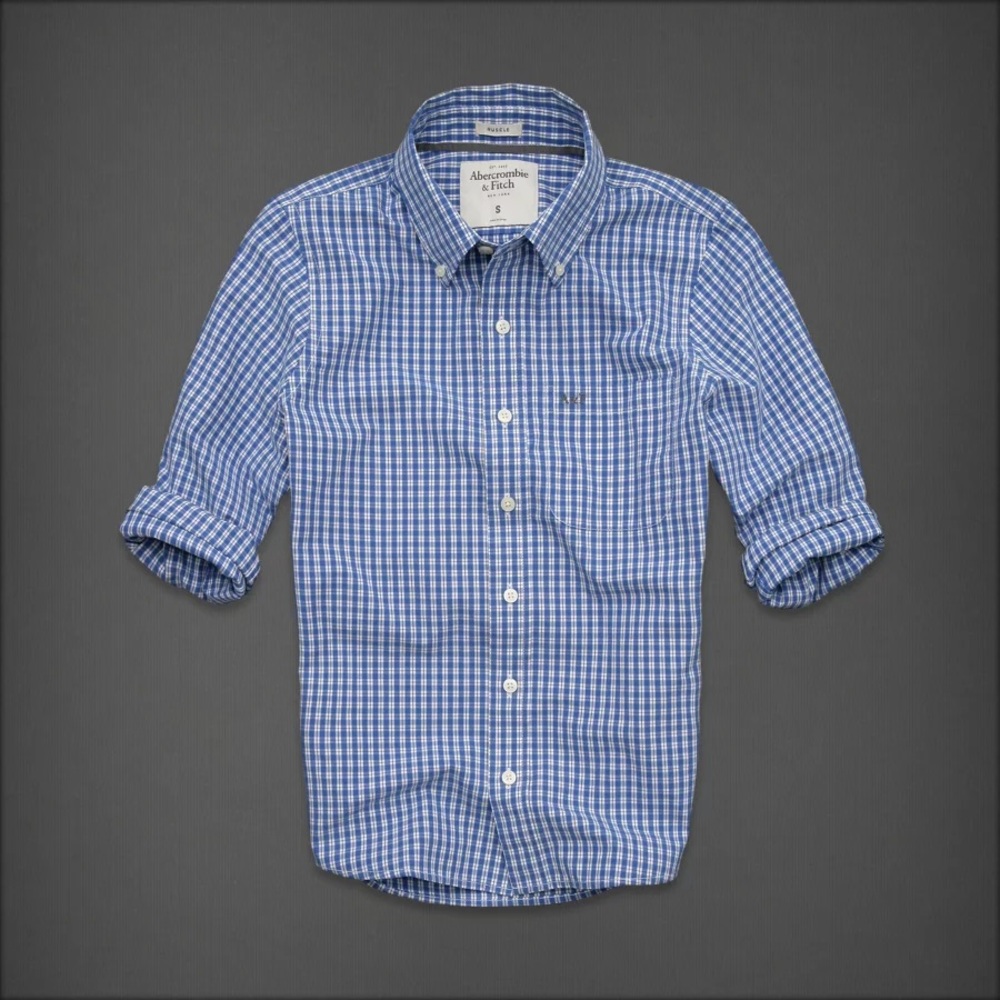 NWT Abercrombie & Fitch a&f classic plaid shirt